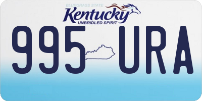 KY license plate 995URA