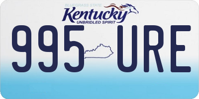 KY license plate 995URE