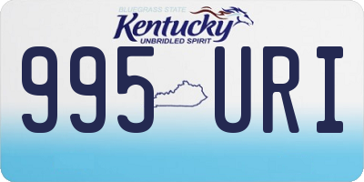 KY license plate 995URI
