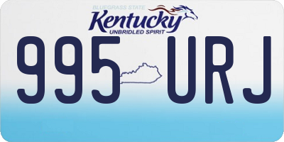 KY license plate 995URJ