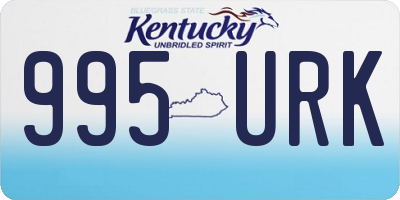 KY license plate 995URK