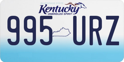 KY license plate 995URZ
