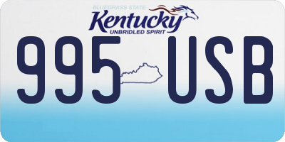 KY license plate 995USB