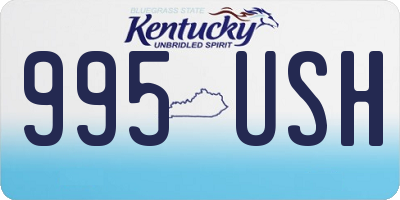 KY license plate 995USH