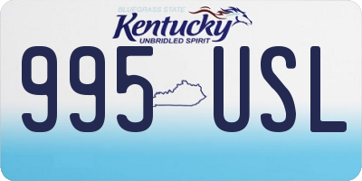 KY license plate 995USL
