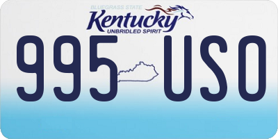 KY license plate 995USO