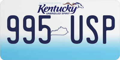 KY license plate 995USP