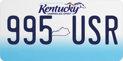 KY license plate 995USR
