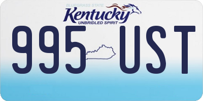 KY license plate 995UST