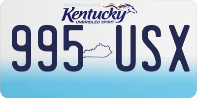 KY license plate 995USX