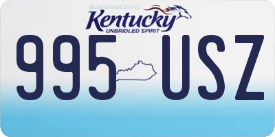 KY license plate 995USZ