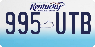KY license plate 995UTB