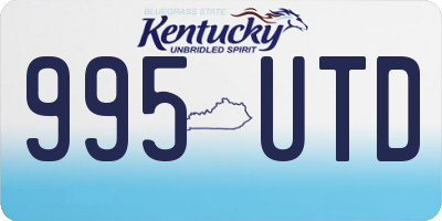 KY license plate 995UTD