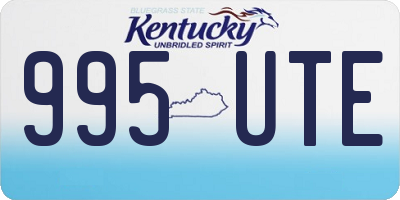 KY license plate 995UTE