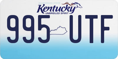 KY license plate 995UTF