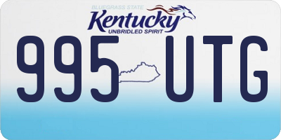 KY license plate 995UTG