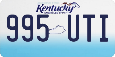 KY license plate 995UTI