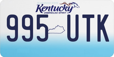 KY license plate 995UTK