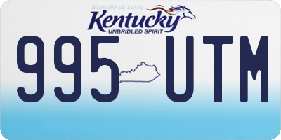 KY license plate 995UTM