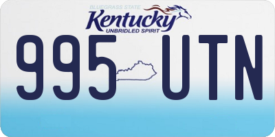 KY license plate 995UTN