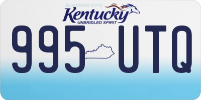 KY license plate 995UTQ