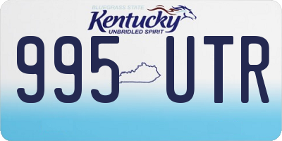 KY license plate 995UTR