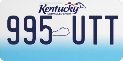 KY license plate 995UTT