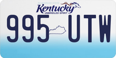KY license plate 995UTW