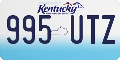 KY license plate 995UTZ