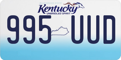 KY license plate 995UUD