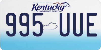KY license plate 995UUE