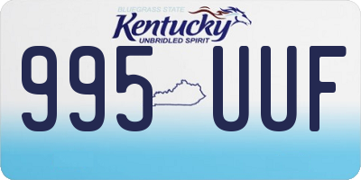 KY license plate 995UUF