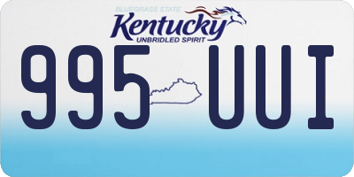 KY license plate 995UUI