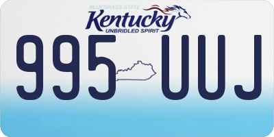 KY license plate 995UUJ