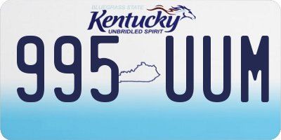 KY license plate 995UUM