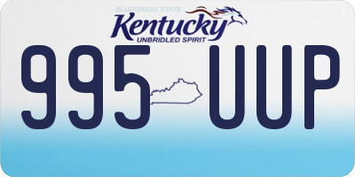 KY license plate 995UUP