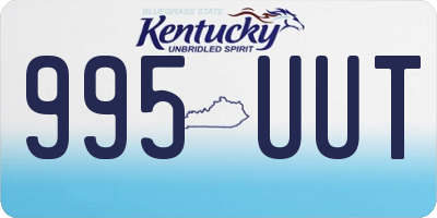 KY license plate 995UUT