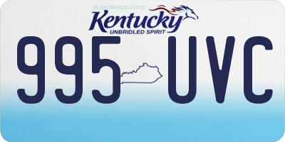 KY license plate 995UVC