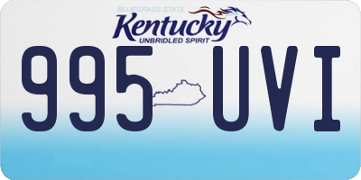 KY license plate 995UVI