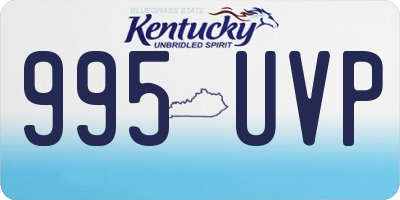 KY license plate 995UVP