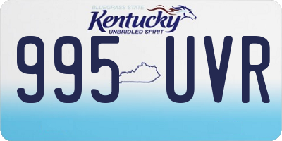 KY license plate 995UVR
