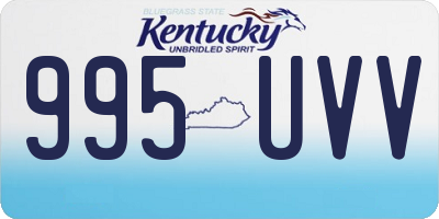 KY license plate 995UVV