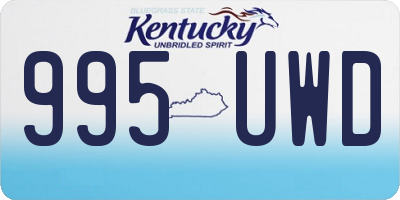 KY license plate 995UWD