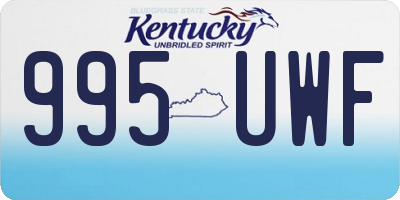 KY license plate 995UWF