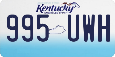 KY license plate 995UWH
