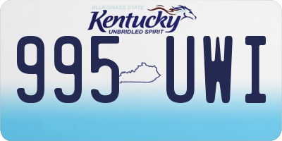 KY license plate 995UWI
