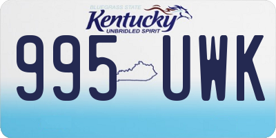 KY license plate 995UWK
