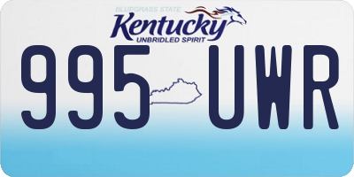 KY license plate 995UWR