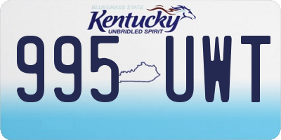 KY license plate 995UWT