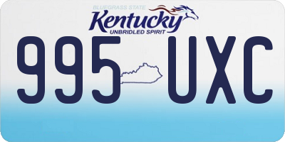 KY license plate 995UXC
